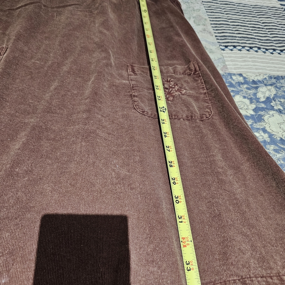 April Cornell Corduroy Brown Sleeveless Jumper Dress, Size M - Picture 6 of 6